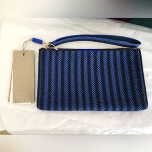 NWTs Rothy's Blue Striped Wristlet
